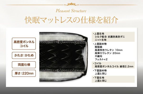 日本人技術者設計 超快眠 マットレ 抗菌防臭防ダニ ホテルプレミアム