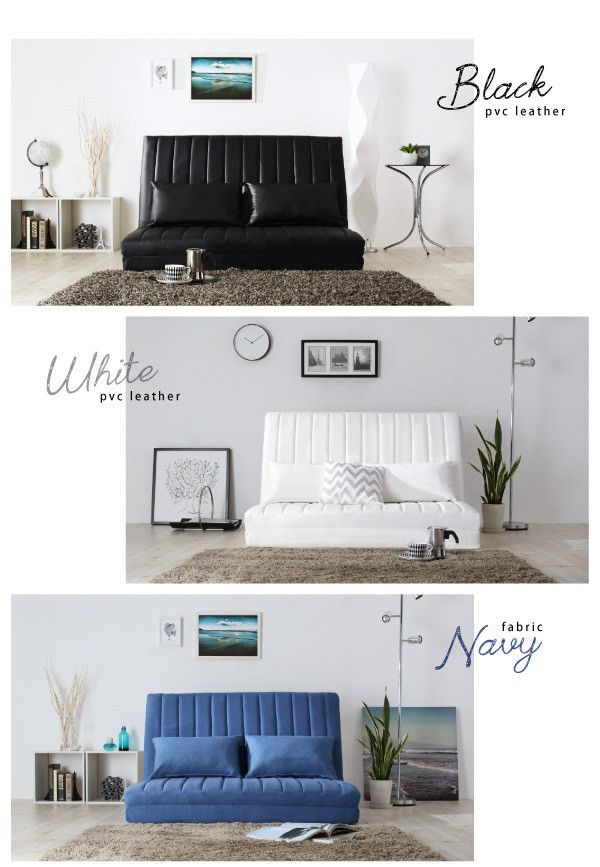 ソファーベッド おしゃれ セミダブル 幅120cm リクライニング 3WAY