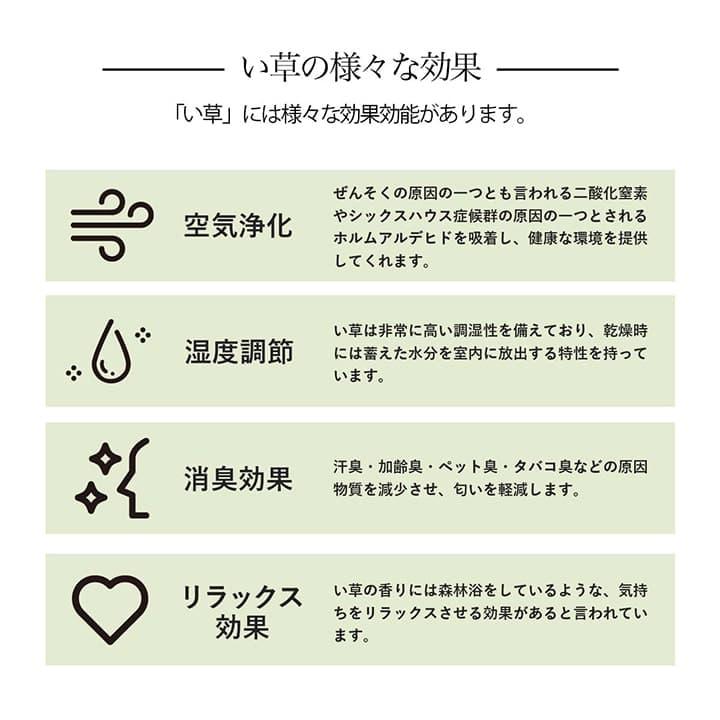 NDXルネ い草 ござ 花ござ 上敷き 和室 敷物 カーペット リビング フローリング 格子柄 ナチュラル シンプル お手入れ簡単 夏 抗菌防臭_4