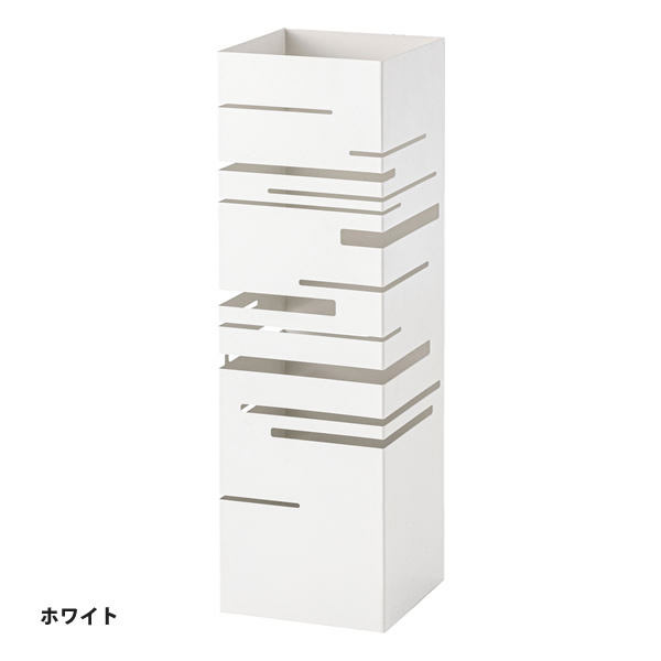傘立て おしゃれ 北欧 アンブレラスタンド スチール モダン スリム 外置き 幅15.5cm コンパクト 屋外 四角 北欧 傘収納 傘入れ 傘置き 玄関収納 LFS-180 WH/GY | 東谷 | 01
