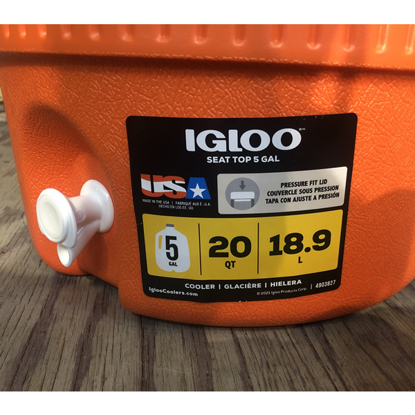 イグルー ウォータージャグ 5ガロン 19L オレンジ IGLOO×HOME DEPO