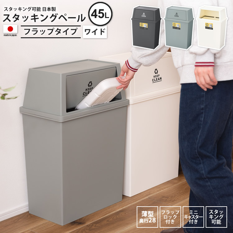 東谷 ゴミ箱 45リットル ワイド おしゃれ ごみ箱 ダストボックス