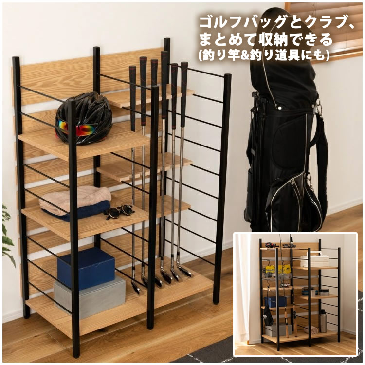 ゴルフクラブスタンド 12本収納 全クラブ対応 棚 ラック 整理