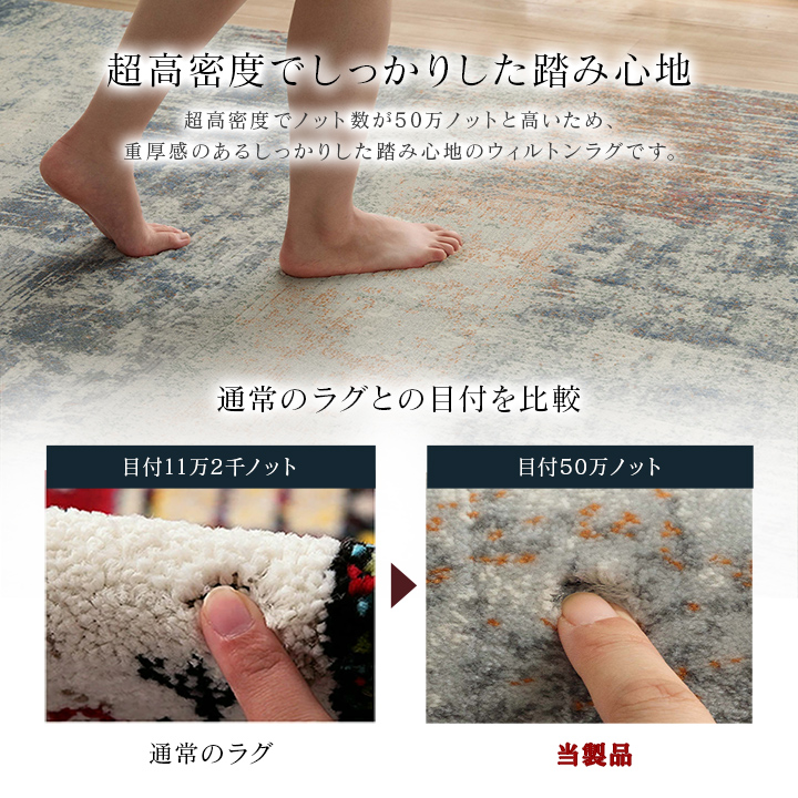 ロマネ カーペット 絨毯 ウィルトン ウィルトン織 ラグ デザインラグ モダン柄 抗菌防臭 耐久性 丈夫 遊び毛