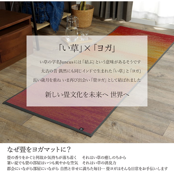 ヨガ yoga 癒しマット 国産 おすすめ い草 畳 ヨガ yoga 癒し スカイシー 約66×185cm