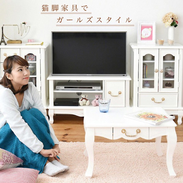 ミニテーブル 幅60 センターテーブル おしゃれ リビング 机 高さ38 猫 