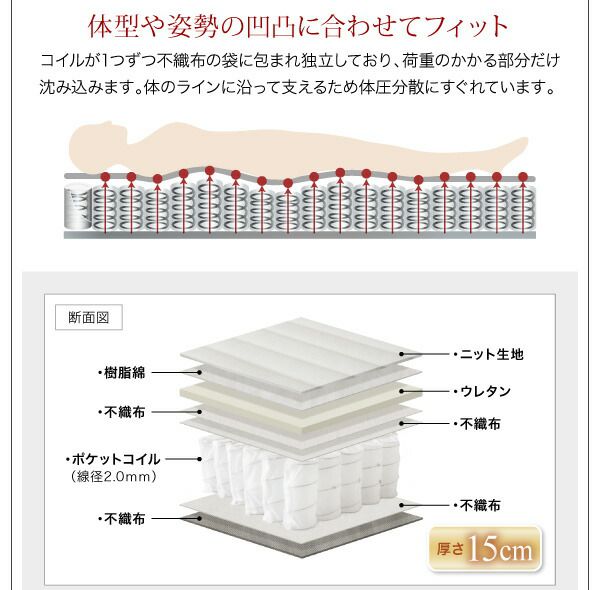 シンプルモダンデザインフロアローステージベッド スタンダード