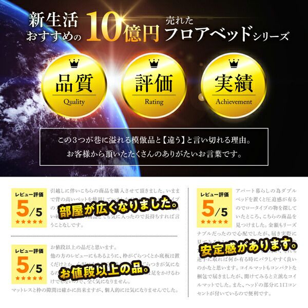 新生活おすすめの10億円売れたフロアベッドシリーズ スタンダード