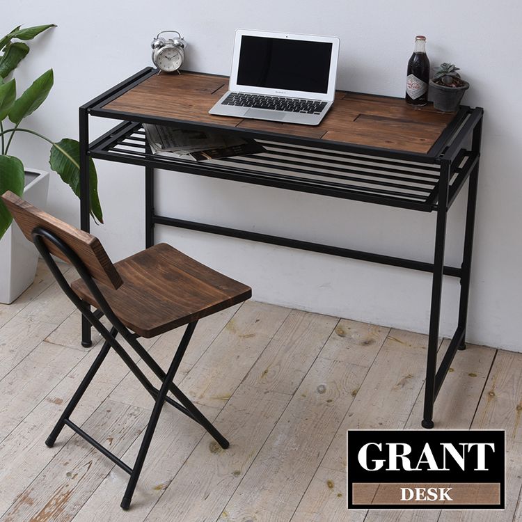 幅120cm】LOWYA パソコンデスク ハイタイプ オーク パソコンデスク 幅