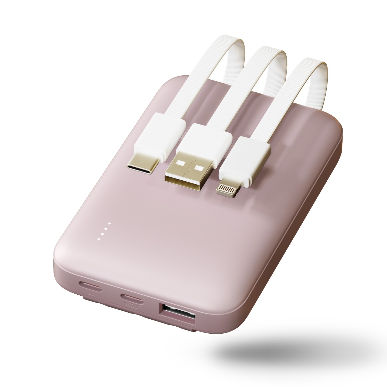 PD 急速 超マット加工 超薄 小型 バイカラー モバイルバッテリー 10000mAh 大容量 軽量 小型 ミニ iPhone 16 15 タイプC ケーブル内臓 日本ブランド | inklink | 02