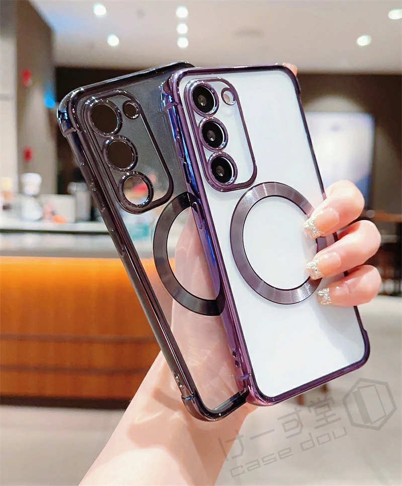 Galaxy S25 S23 Ultra ケース クリア ワイヤレス充電 Qi規格 TPU