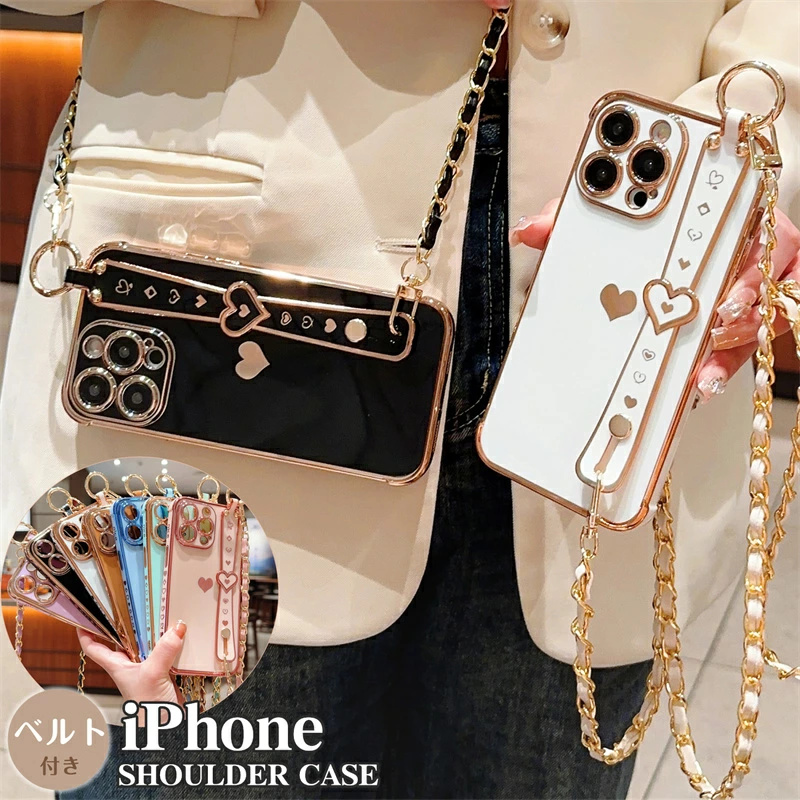 軽い！ TPU スマホショルダー iPhone16Proケース ショルダー iPhone17