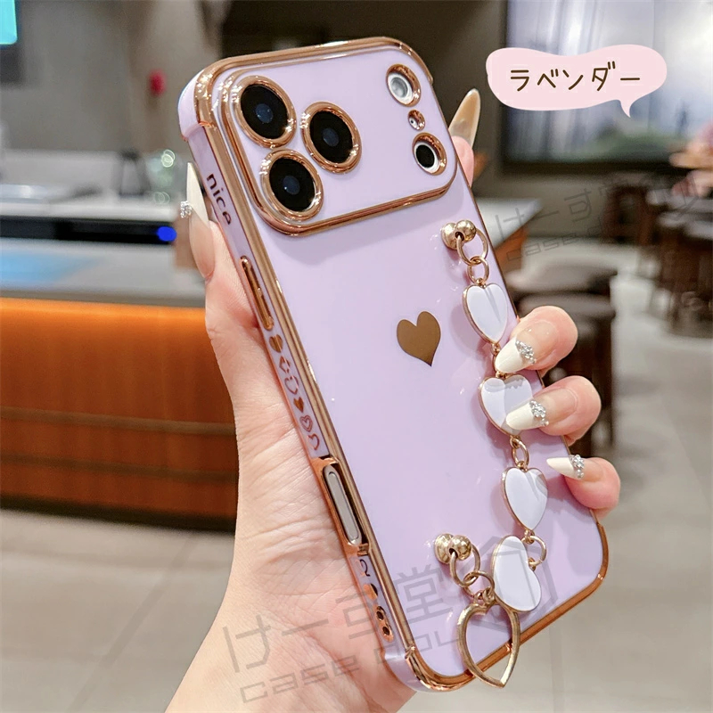 ハート型 チェーン付き iPhone17e ケース いphone アイフォン16e Air