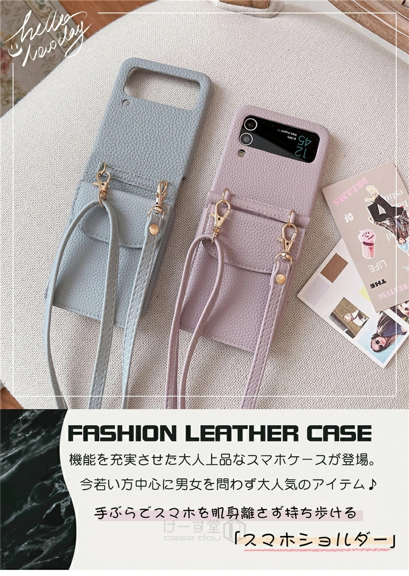 GalaxyZFlip4 GalaxyZFlip3 ケース ショルダー カード収納 Galaxy Z