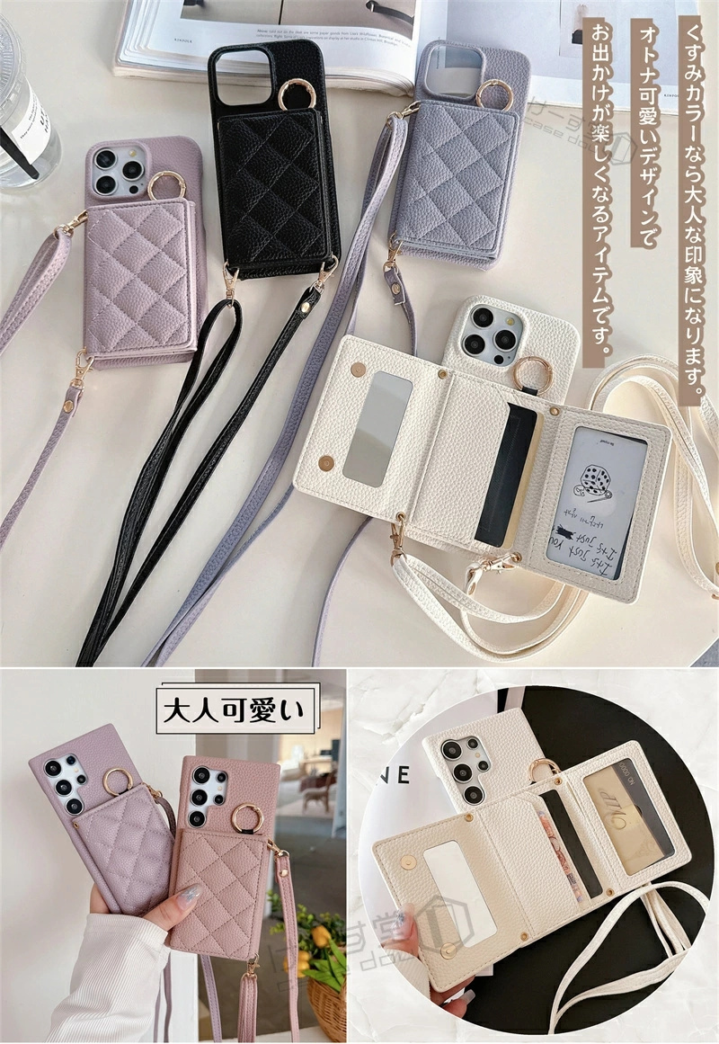 ミラー付き 4つ穴ショルダー Google Pixel 9a スマホショルダー