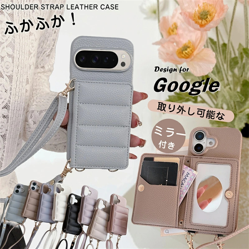 鏡付き グーグルピクセル9A ショルダーケース Google Pixel9a Pixel11