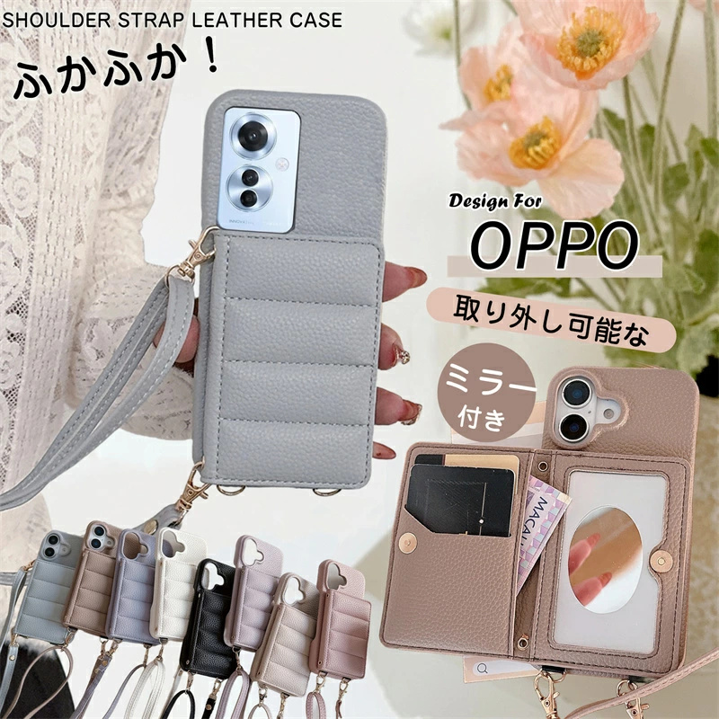 鏡付き OPPO Reno13 A ショルダーケース A3 A79 A5 5G Reno9 Reno15A