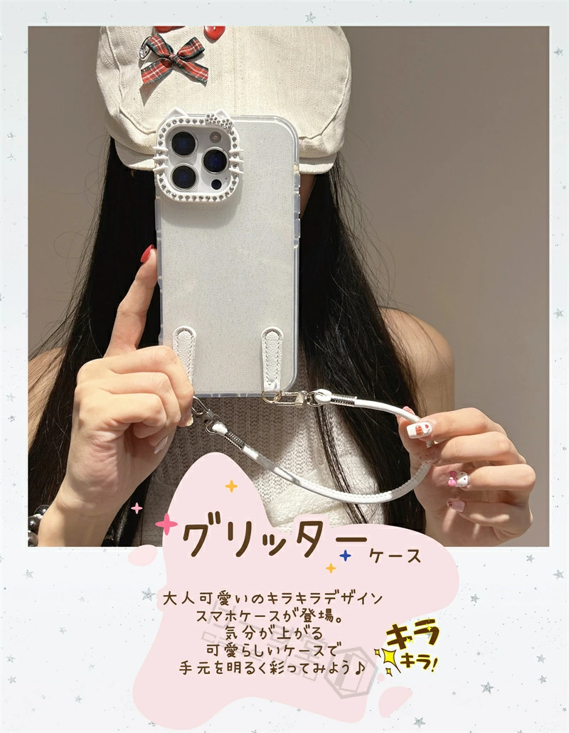 手首 落下防止 ストラップ付き iPhone 16 15 14 13 12 Pro MAX ケース