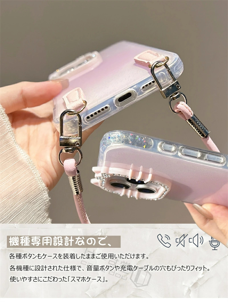 手首 落下防止 ストラップ付き iPhone 16 15 14 13 12 Pro MAX ケース