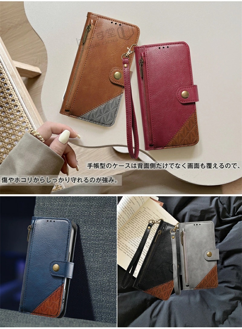 スマホハンドストラップ付き OPPO Reno13 A ケース 手帳型 メンズ