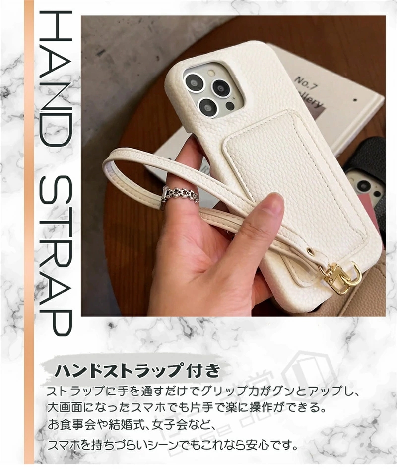 iphone ケース レザー調 17 14pro 12 13 16 pro max ハンドストラップ