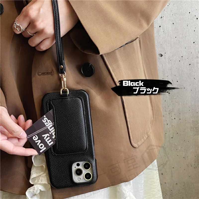 iphone ケース レザー調 17 14pro 12 13 16 pro max ハンドストラップ