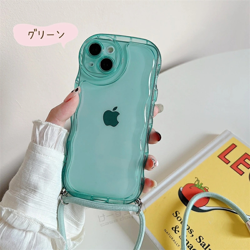 iPhoneケース 15 クリア ウェーブ スマホケース ショルダー 肩掛け 楽天市場】スマホショルダー iPhone ケース iphone15 15 Plus