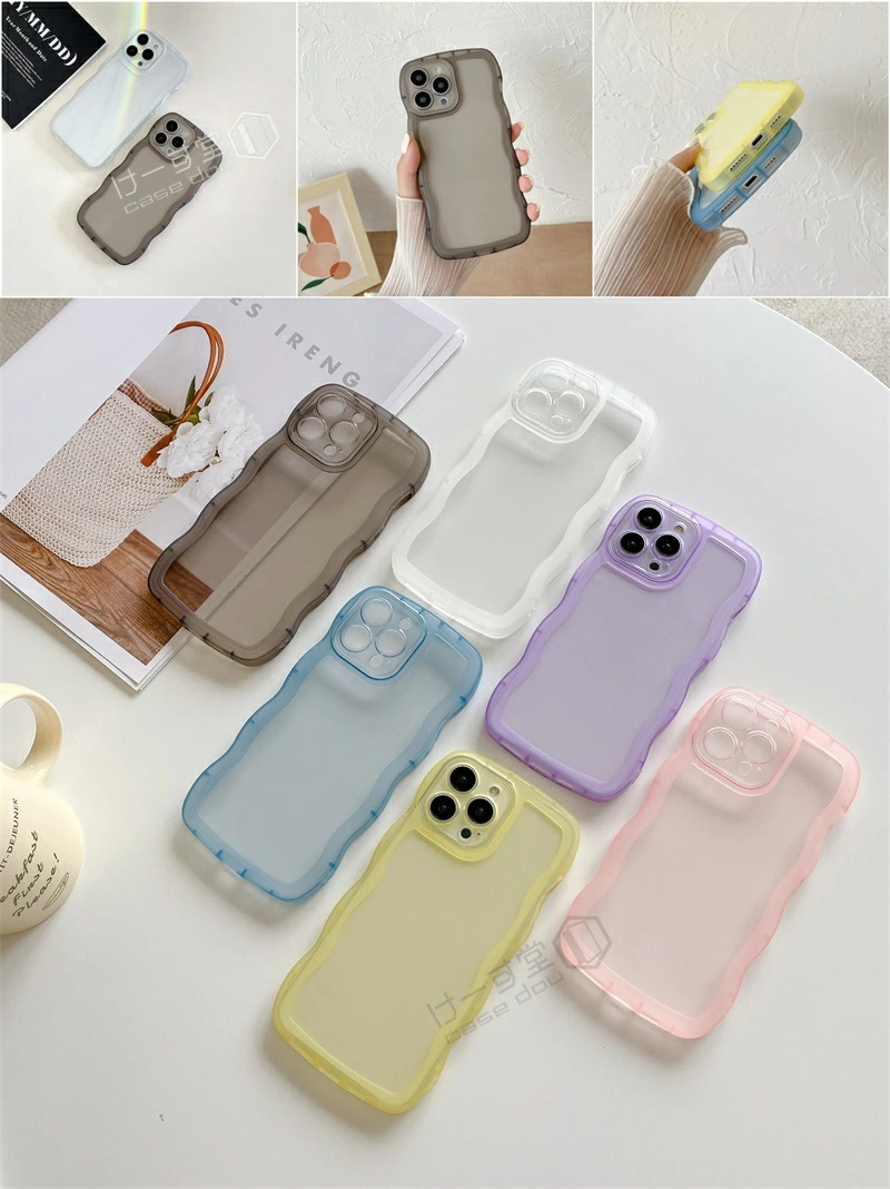 スマホショルダー うねうね クリアiphoneケース iPhone 16 15 14 8 plus 13 12 mini 11 Pro Max SE3 第3世代 第2世代 XR XS Max スマホケース カバー ウェーブ |  | 09