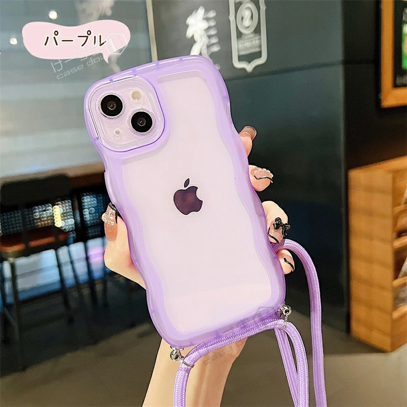 スマホショルダー うねうね クリアiphoneケース iPhone 16 15 14 8 plus 13 12 mini 11 Pro Max SE3 第3世代 第2世代 XR XS Max スマホケース カバー ウェーブ |  | 11