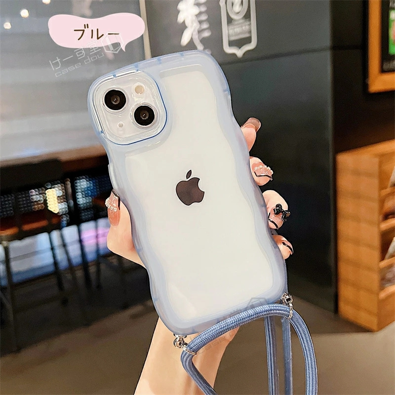 スマホショルダー うねうね クリアiphoneケース iPhone 16 15 14 8 plus 13 12 mini 11 Pro Max SE3 第3世代 第2世代 XR XS Max スマホケース カバー ウェーブ |  | 12