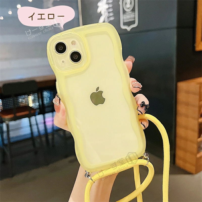 スマホショルダー うねうね クリアiphoneケース iPhone 16 15 14 8 plus 13 12 mini 11 Pro Max SE3 第3世代 第2世代 XR XS Max スマホケース カバー ウェーブ |  | 13