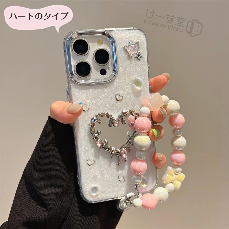 familiar iPhone16proケース ストラップ付き チェーンストラップ付き iPhone16Pro ケース iPhone15Pro iPhone14Pro