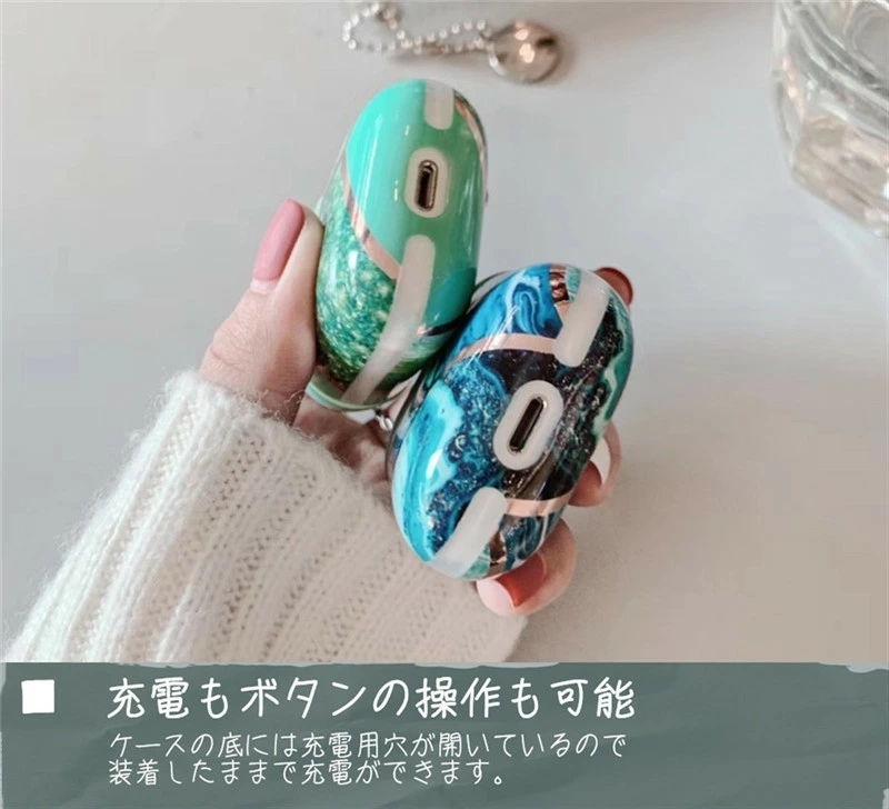 AirPods / Pro カバー ケース AirPodsケース 大理石 マーブル かわいい