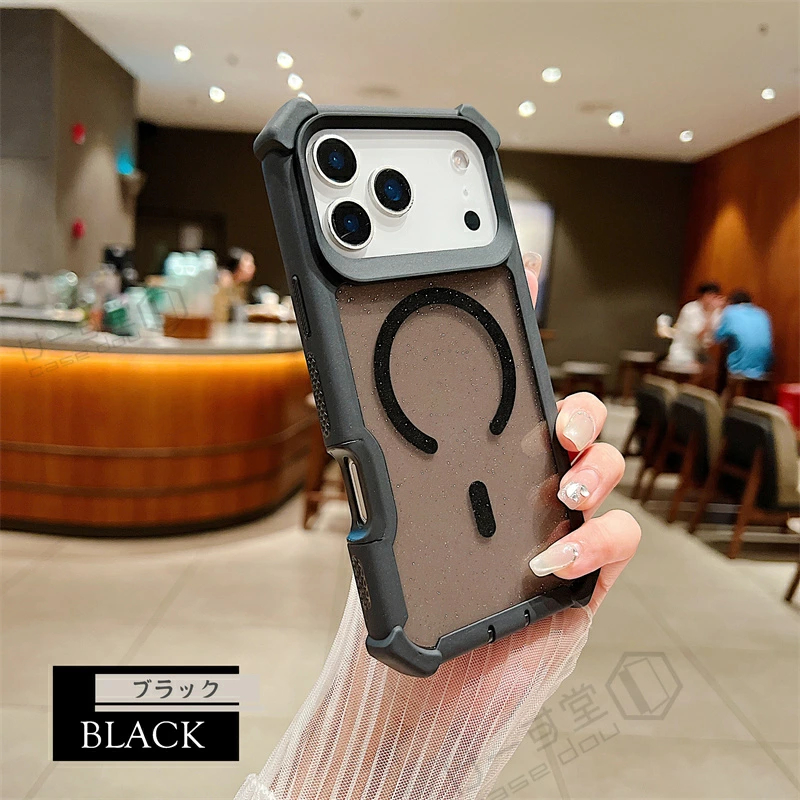 耐衝撃吸収 Magsafe対応 iPhone17Pro ケース クリア 頑丈 iPhone 14 15