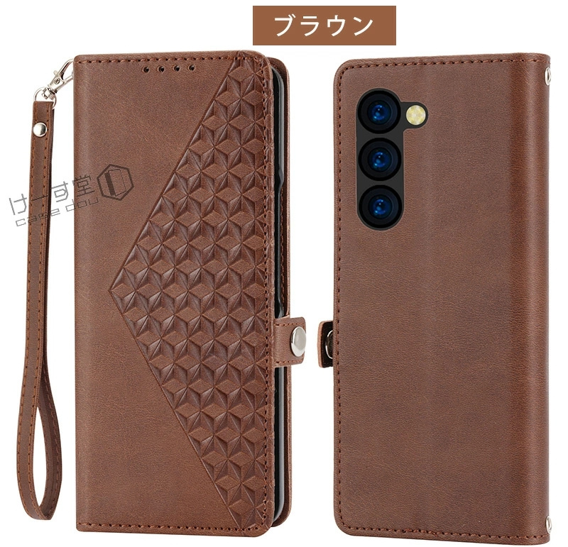 ストラップ付き Galaxy Z Fold 6 手帳型ケース 全面保護 Fold6ケース