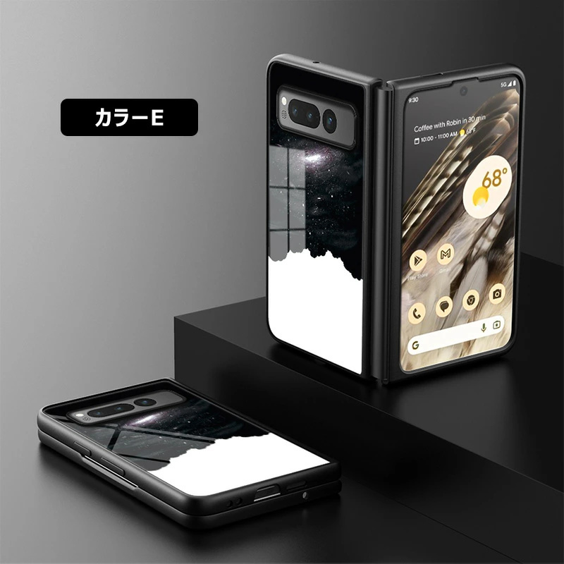 google pixel fold 強化ガラスケース 光沢感 頑丈 耐衝撃 グーグル