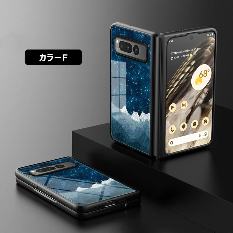 google pixel fold 強化ガラスケース 光沢感 頑丈 耐衝撃 グーグル