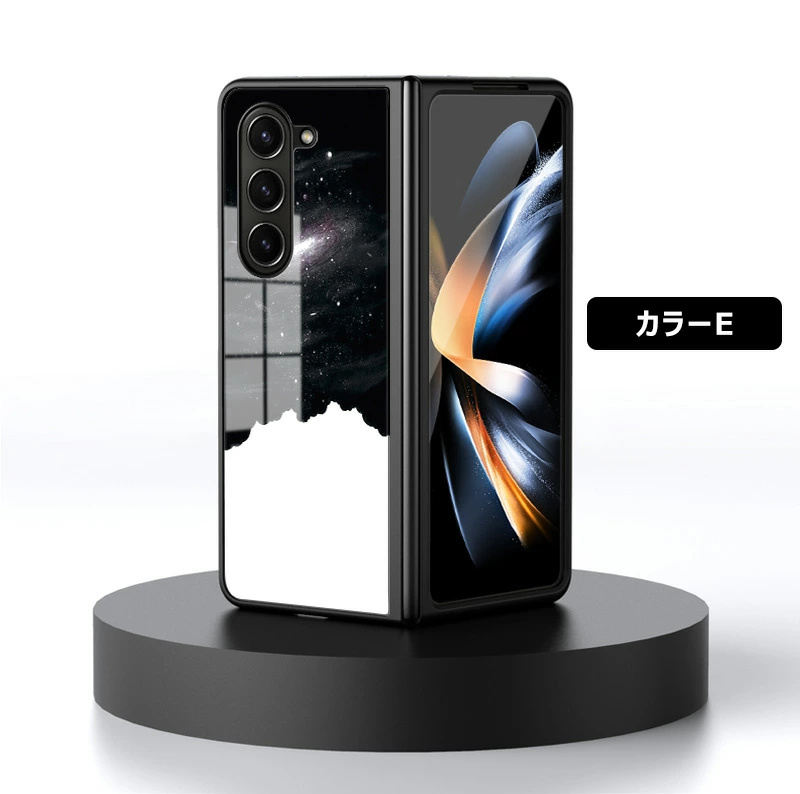 Galaxy Z Fold 5 5G 強化ガラスケース 光沢感 頑丈 可愛い 耐衝撃