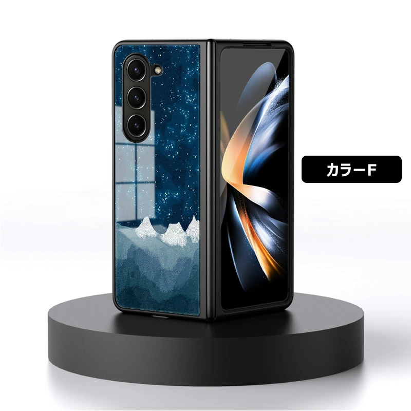 Galaxy Z Fold 5 5G 強化ガラスケース 光沢感 頑丈 可愛い 耐衝撃