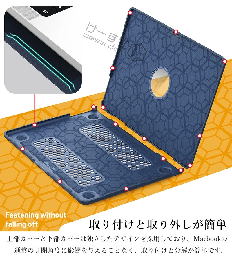 布の質感 ロゴの見える MacBook Pro 13インチ キズ防止 air 13 13.3 M5