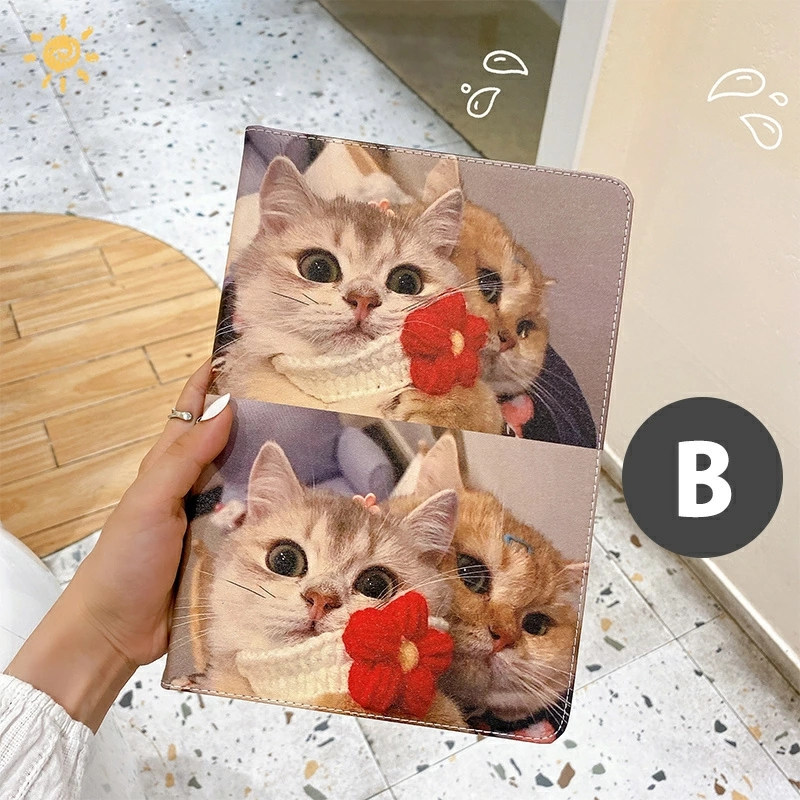 iPad 10.2インチ ケース 手帳型 かわいい 猫柄 pro 11 air mini 第9