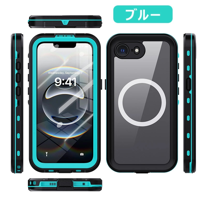完全防水 2026 iphone17e 2025 iphone16e ケース 360°全面保護 Magsafe