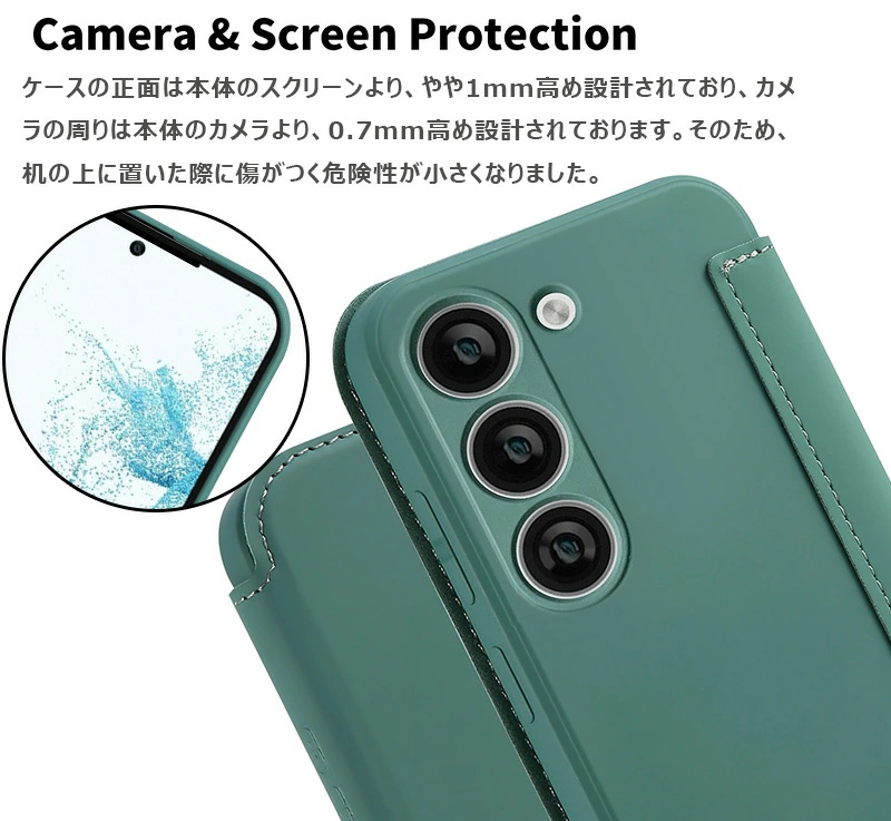 Galaxy S23 Ultra ケース シリコン 手帳型 一体型レンズ保護 Galaxy S23 Ultra ケース シリコン 手帳型 一体型レンズ保護
