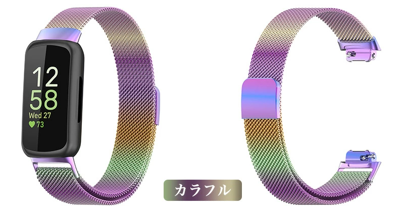 マグネット式 for fitbit inspire3 ステンレス メタル バンド 磁気