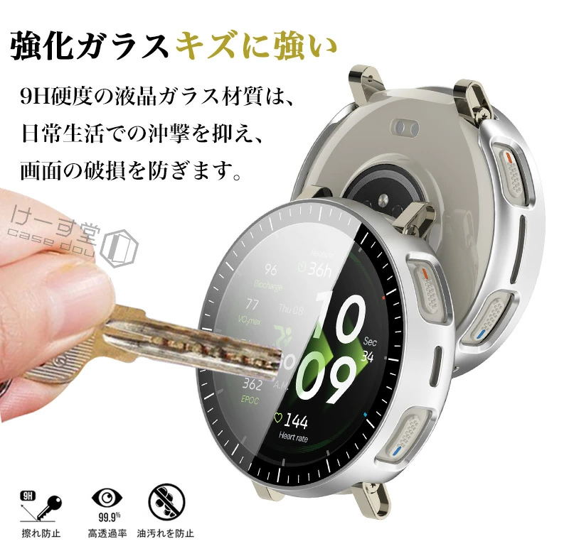 Amazfit Active 3 premium ケース フィルム+PCフレーム Active3 カバー 