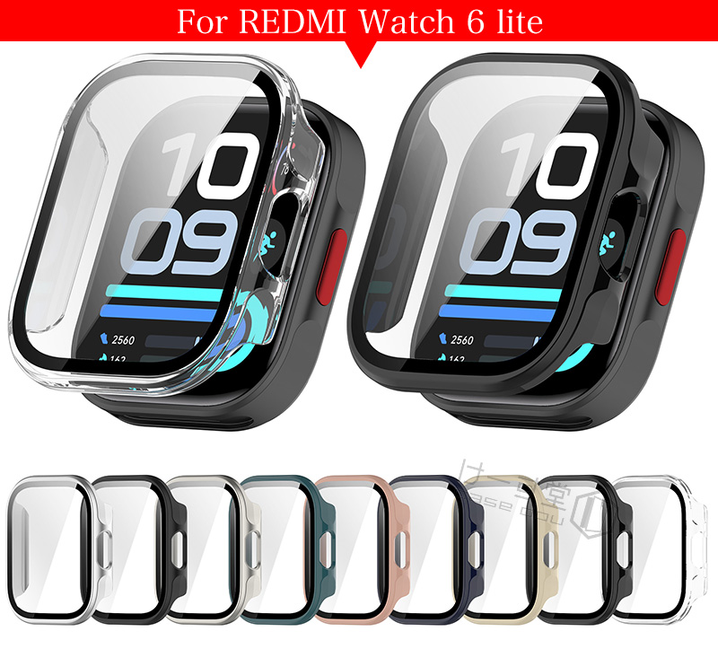 強化ガラス シャオミ Redmi Watch6 ケース PCフレーム+強化ガラス