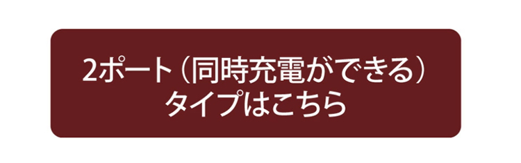 2ポート（同時充電ができる）タイプはこちら