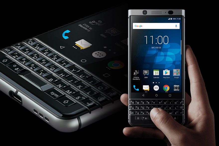 スマホ 端末 BlackBerry KEYone Silver SIM フリーブラックベリー