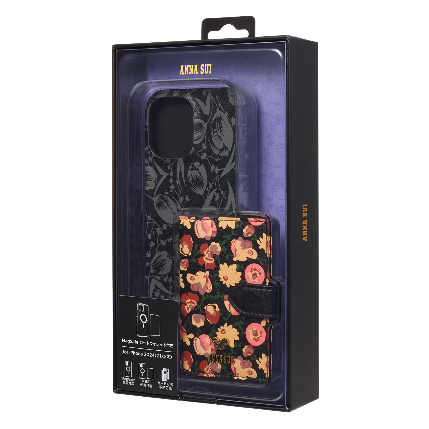 ANNA SUI（アナスイ） Wrap Case with MagSafe Card Wallet Pattern