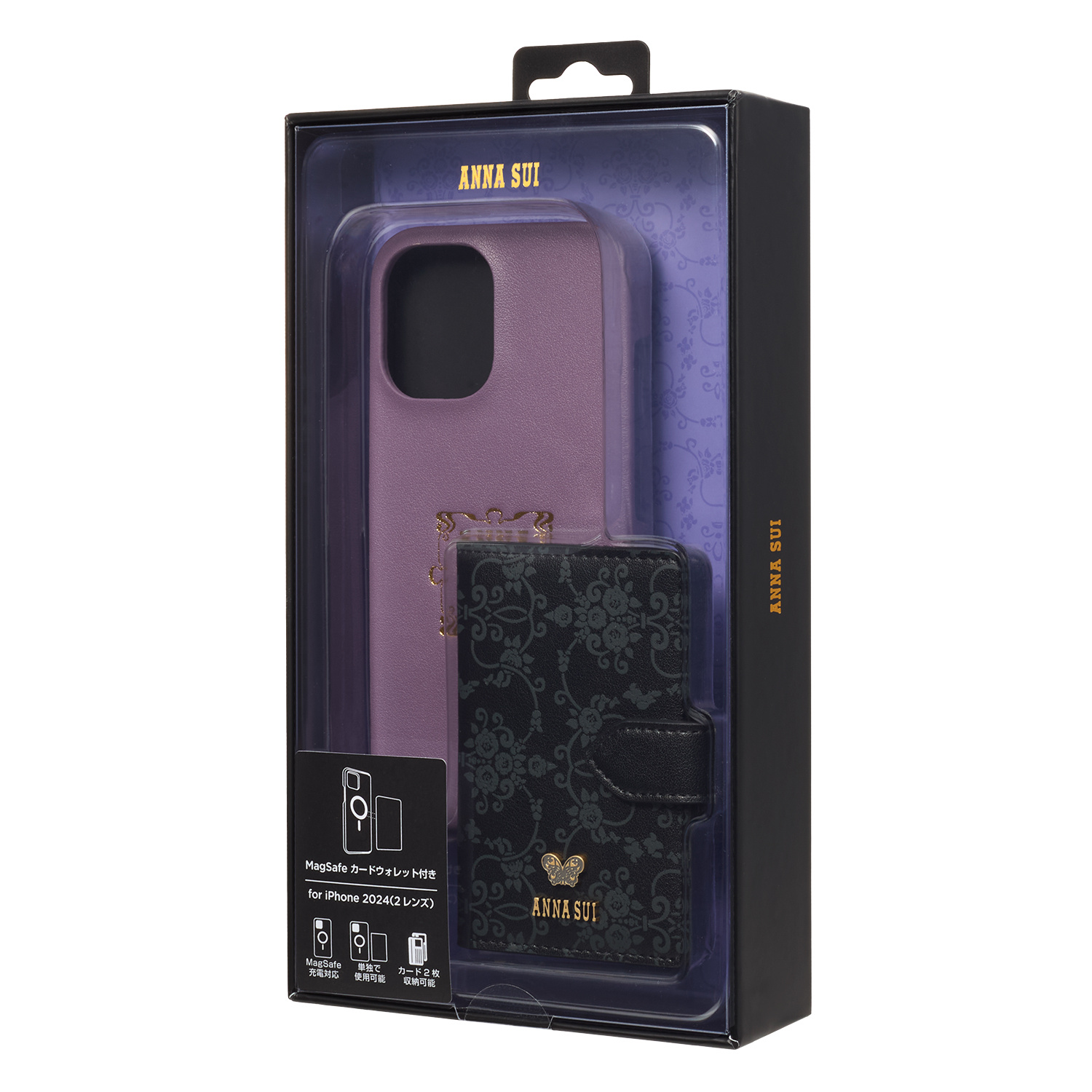 ANNA SUI（アナスイ） Wrap Case with MagSafe Card Wallet Pattern